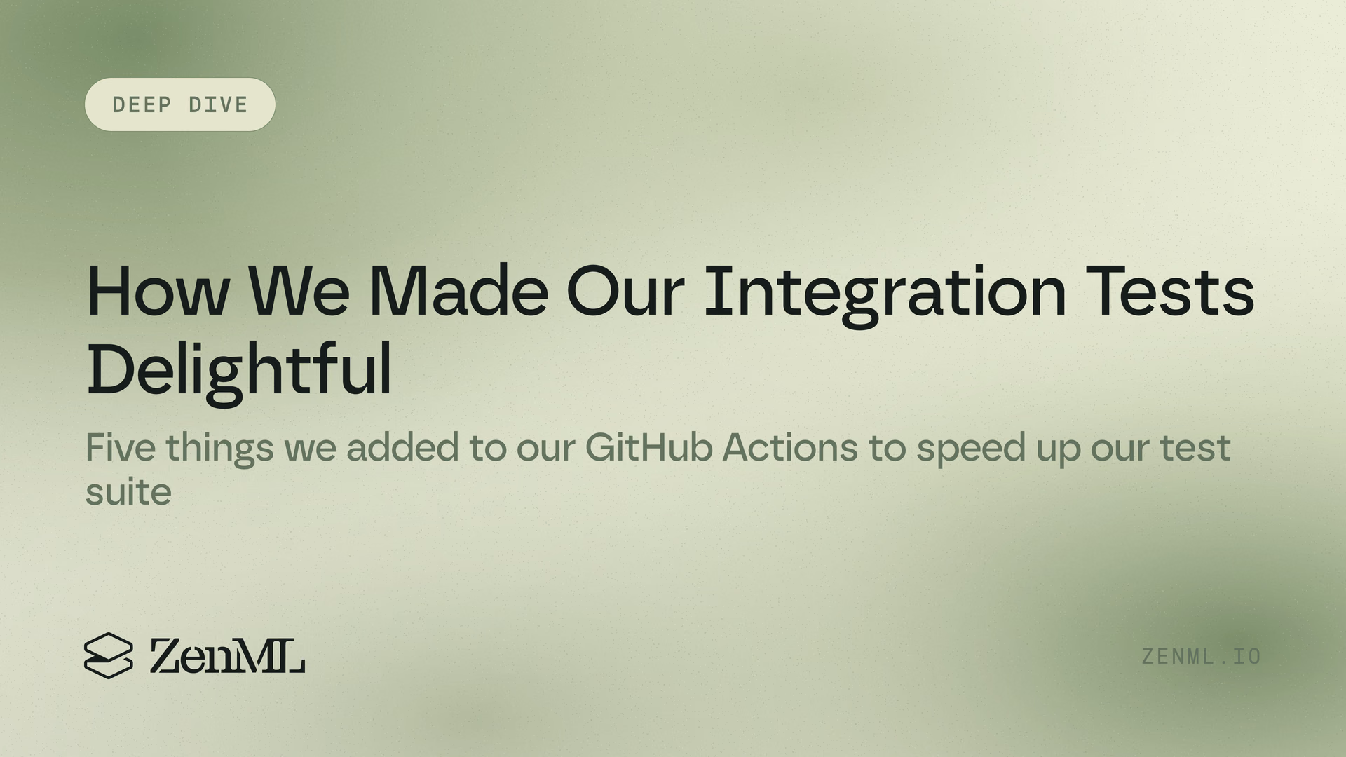 How we made our integration tests delightful by optimizing the way our GitHub Actions run our test suite