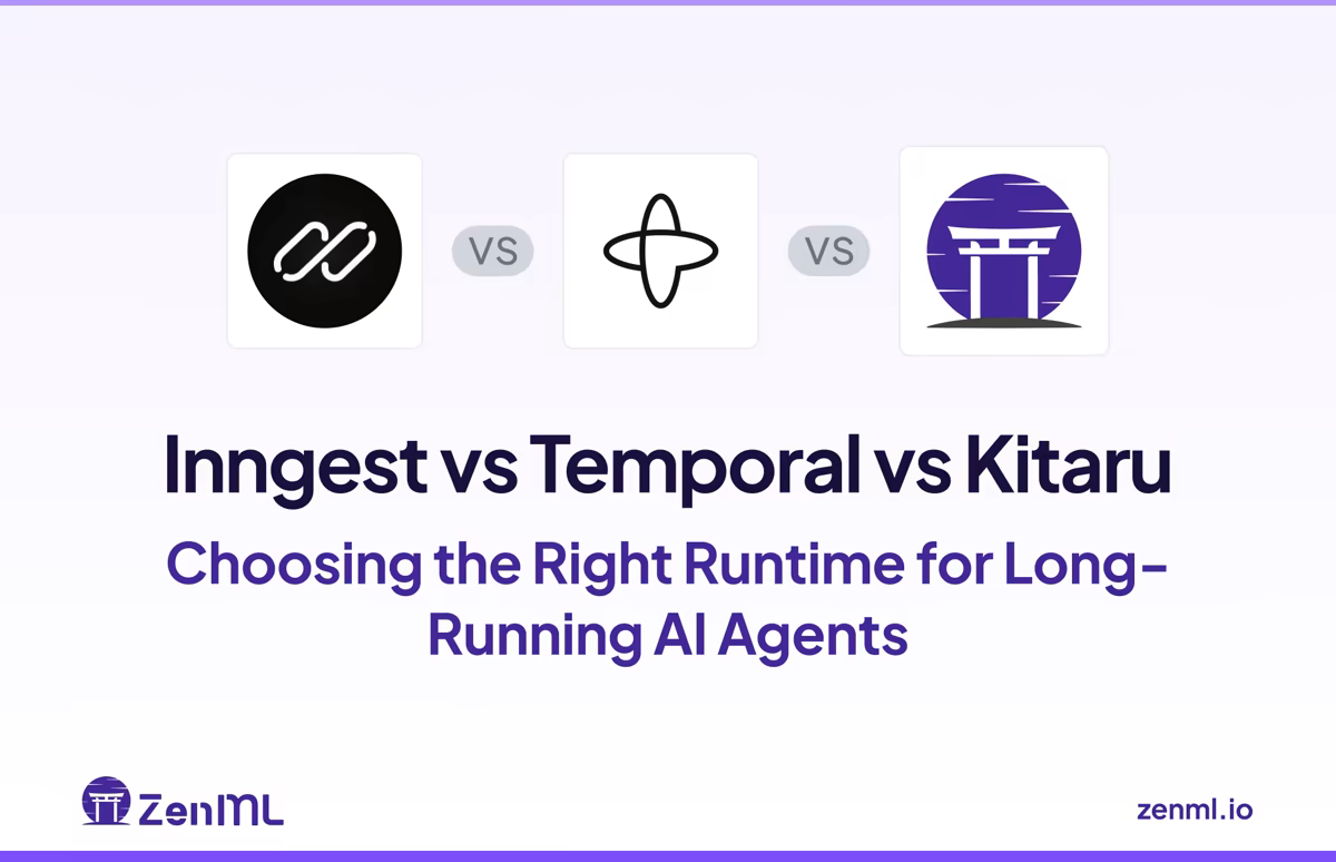 Inngest vs Temporal vs Kitaru comparison for long-running AI agents