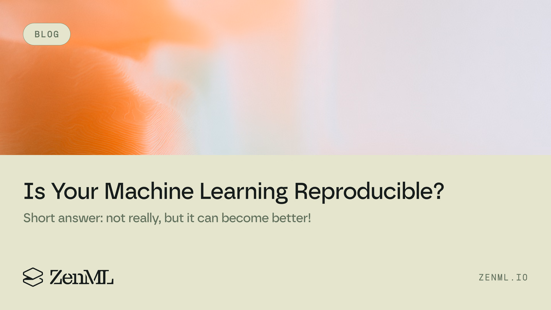 Is your Machine Learning Reproducible?