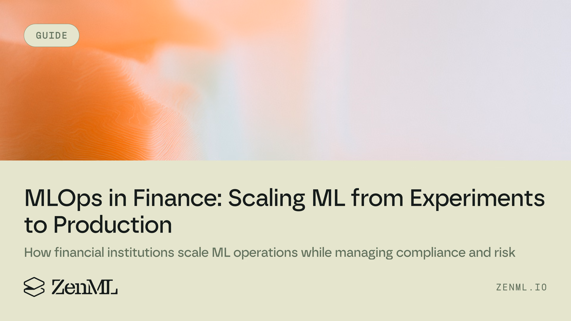 MLOps in Finance: A Strategic Guide to Scaling ML from Experiments to Production"