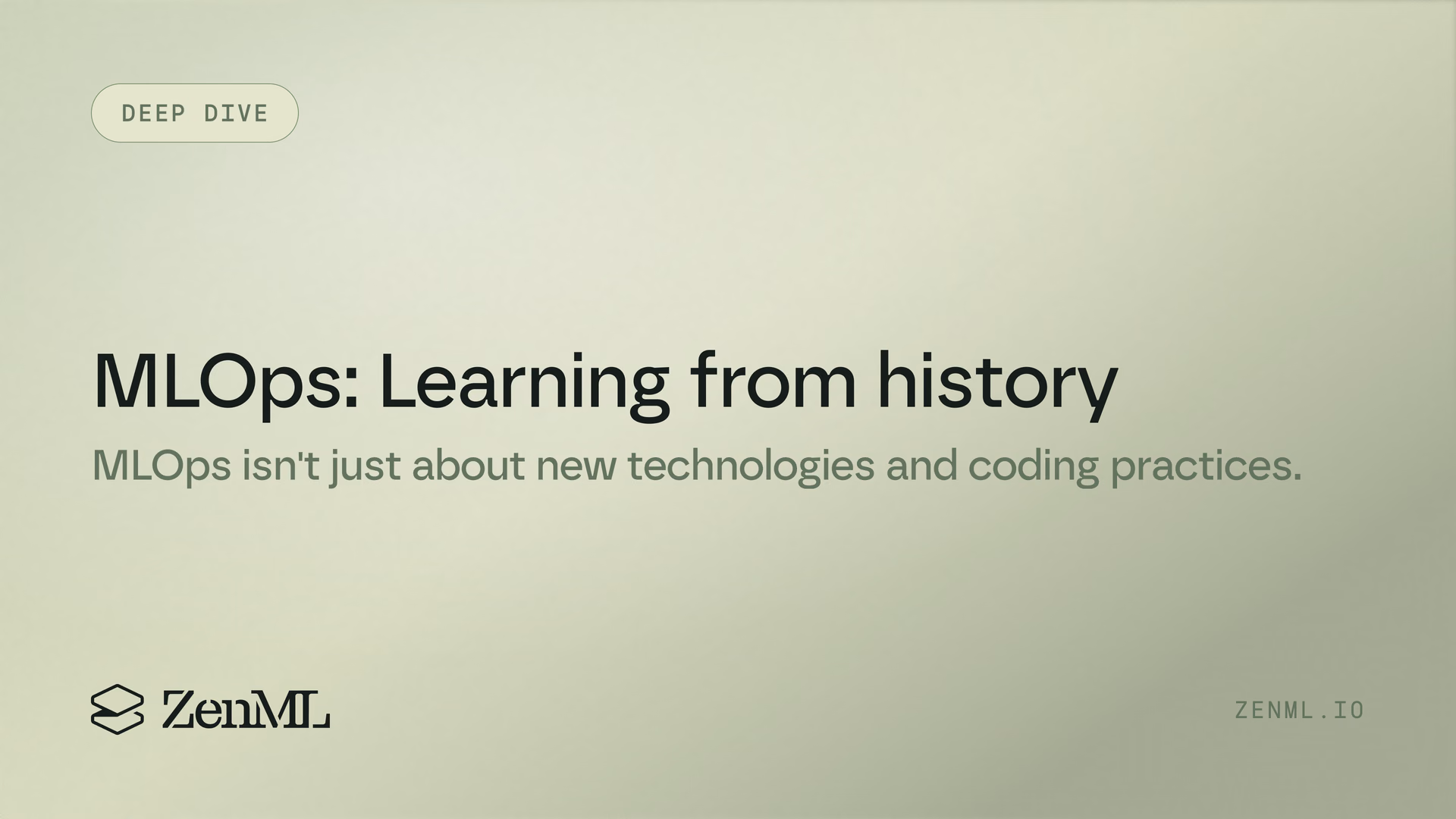 MLOps: Learning from history