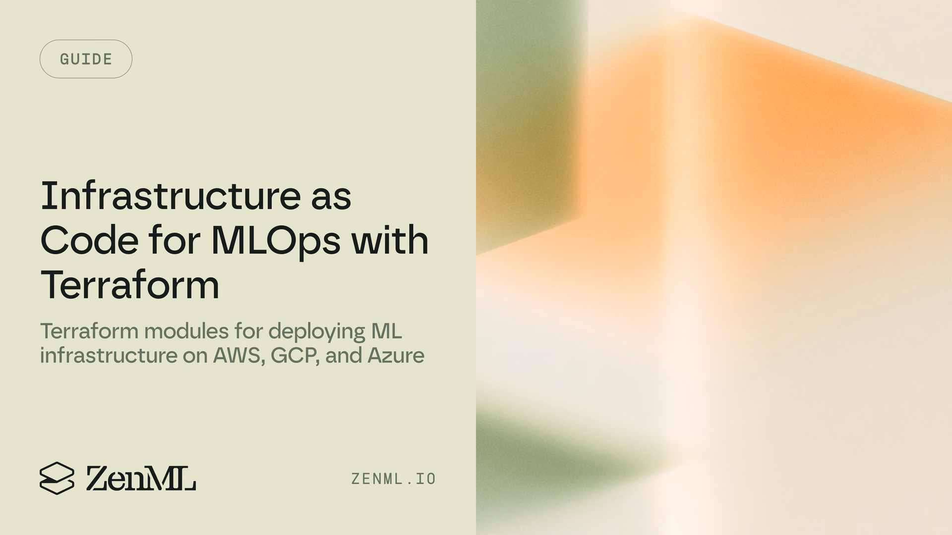 Infrastructure as Code (IaC) for MLOps with Terraform & ZenML
