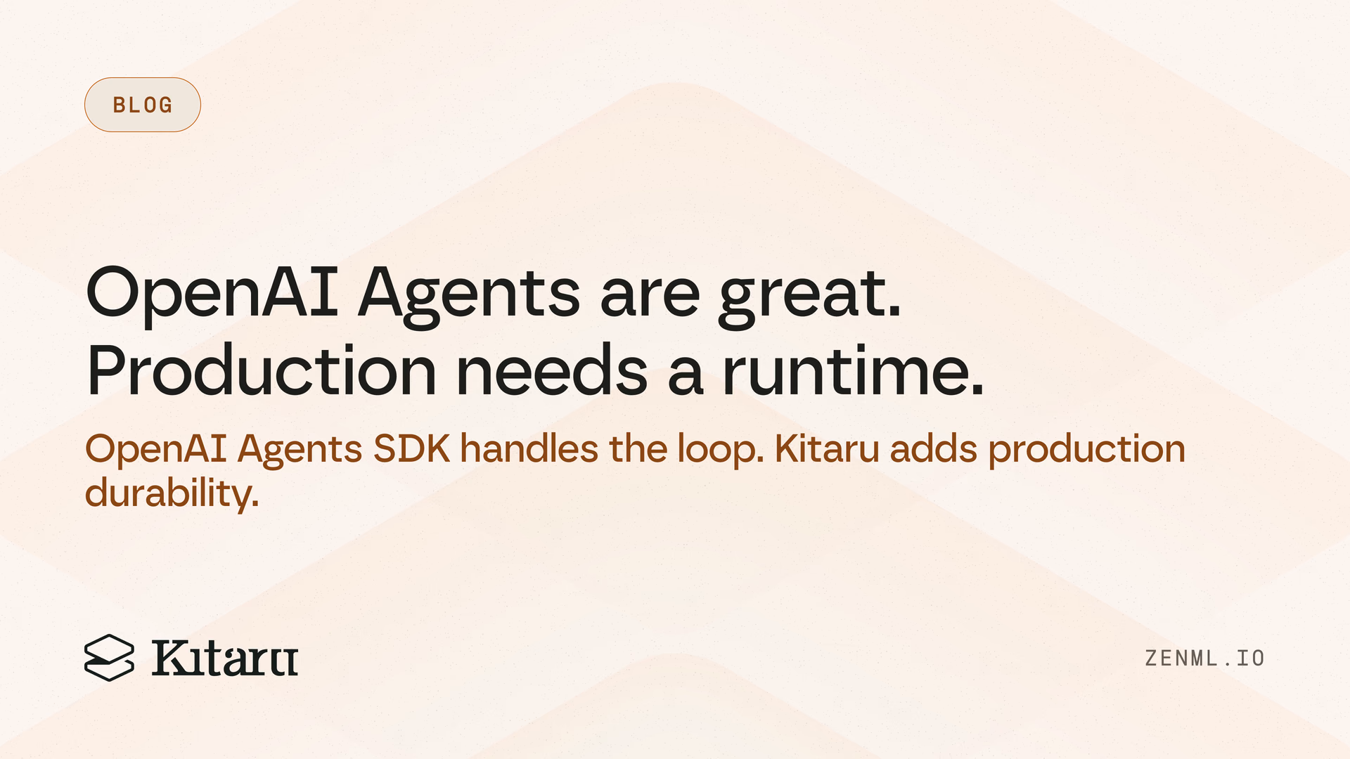 Kitaru durable runtime for the OpenAI Agents SDK