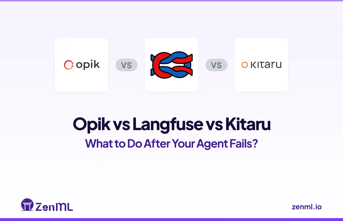 Opik vs Langfuse vs Kitaru, what to do after your agent fails