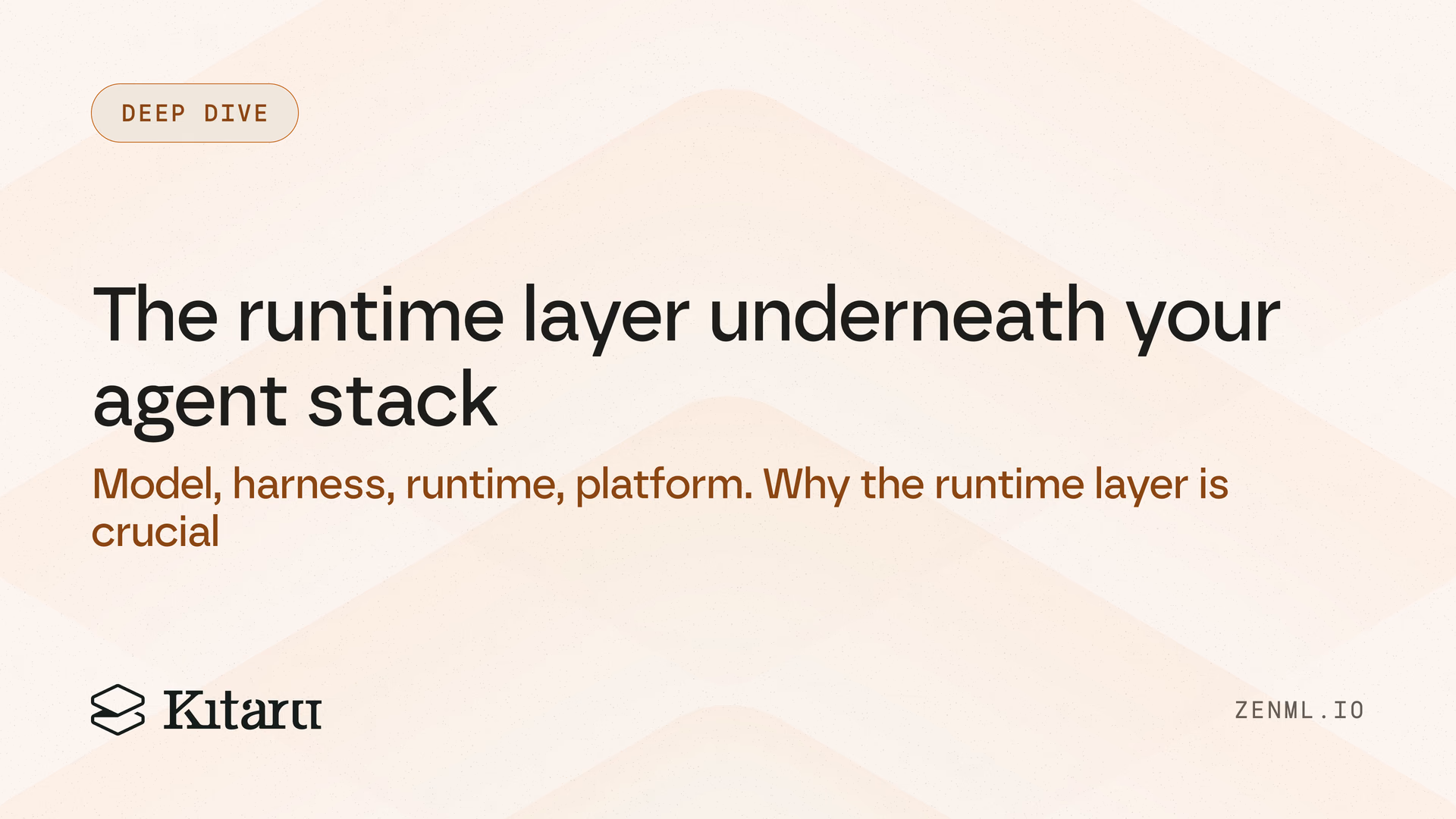 The runtime layer underneath your agent stack
