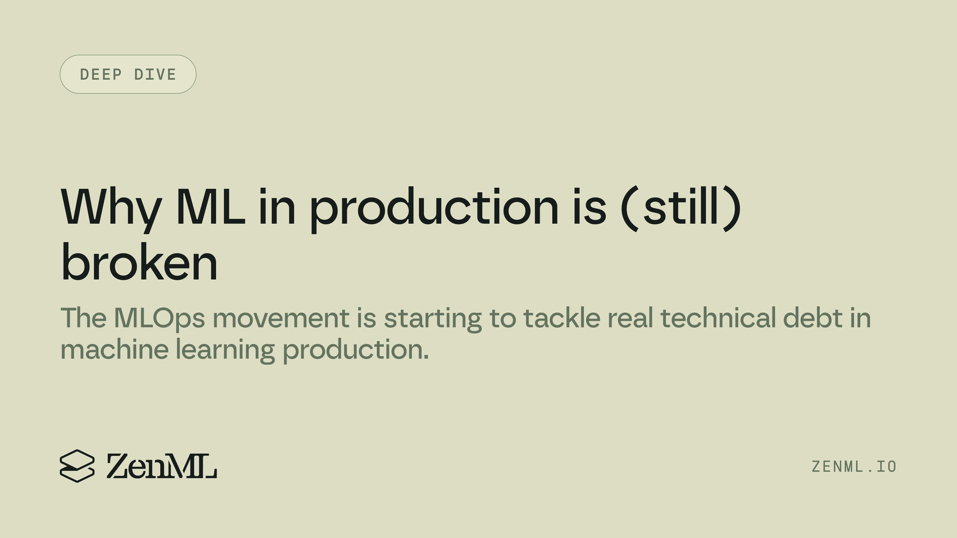 Why ML in production is (still) broken - [#MLOps2020]