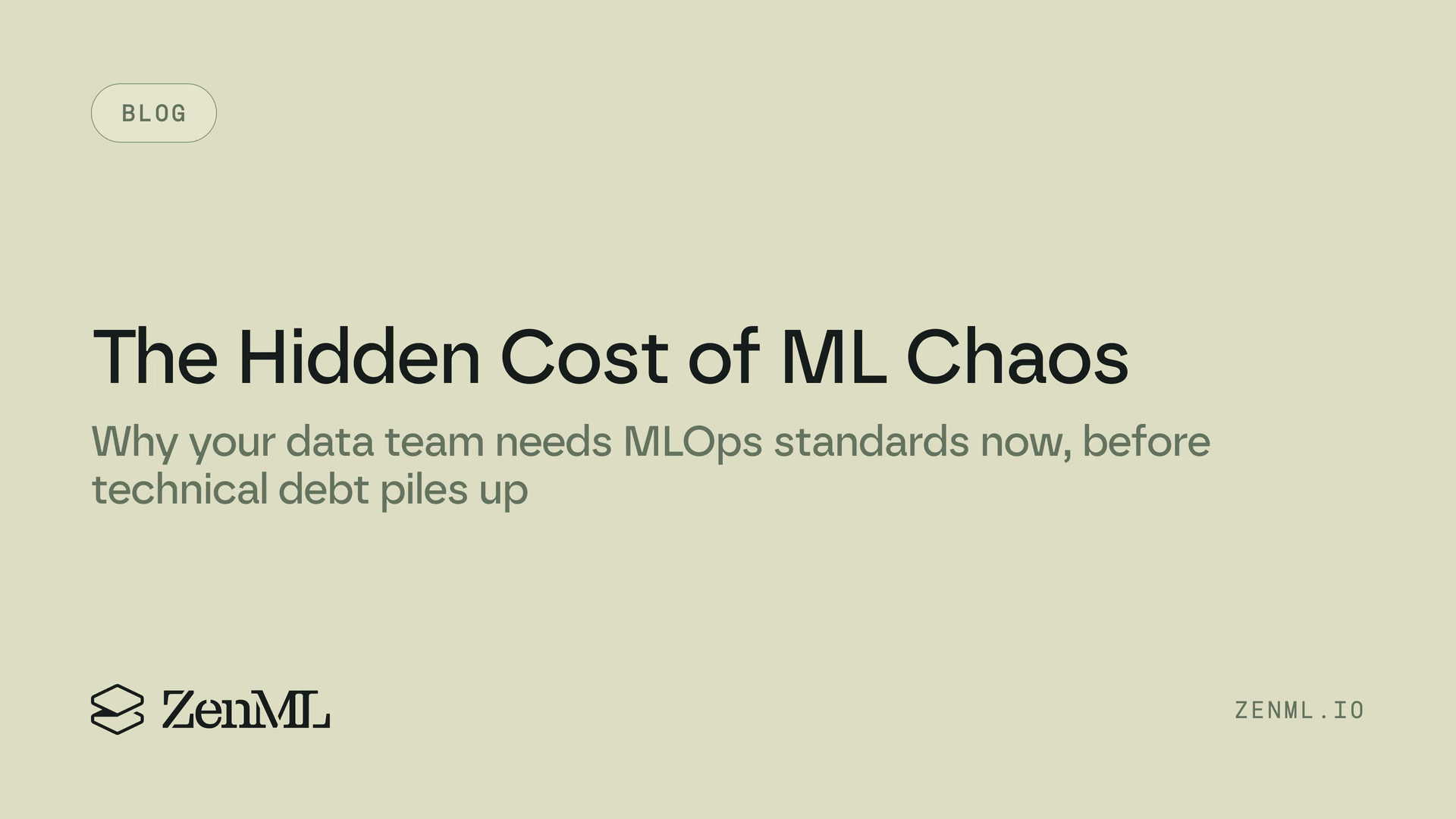 The Hidden Cost of ML Chaos: Why Your Data Team Needs MLOps Standards Now