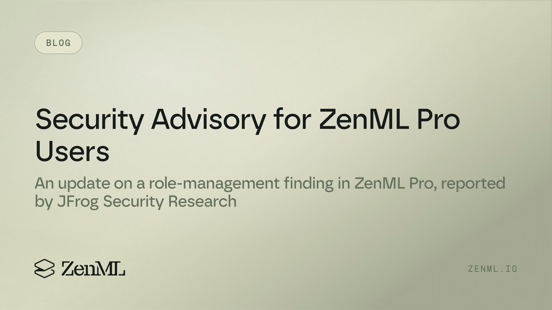 Security Advisory: Important Update for ZenML Pro Users