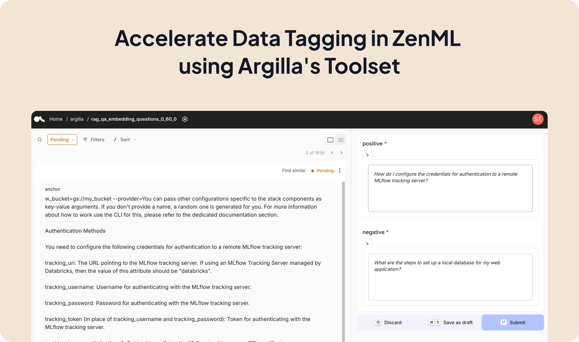 Argilla integration screenshot