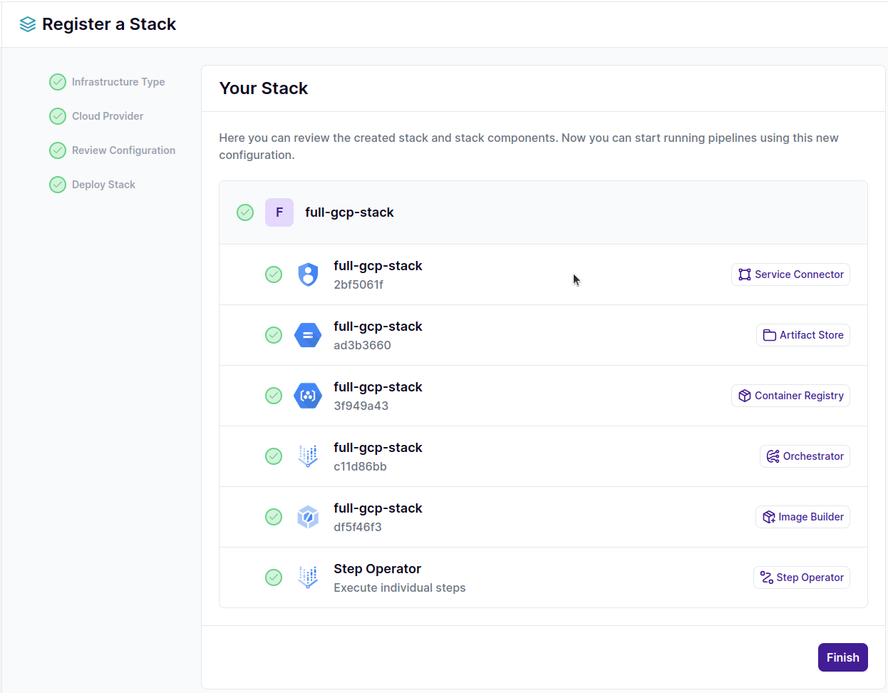 Google Cloud integration screenshot