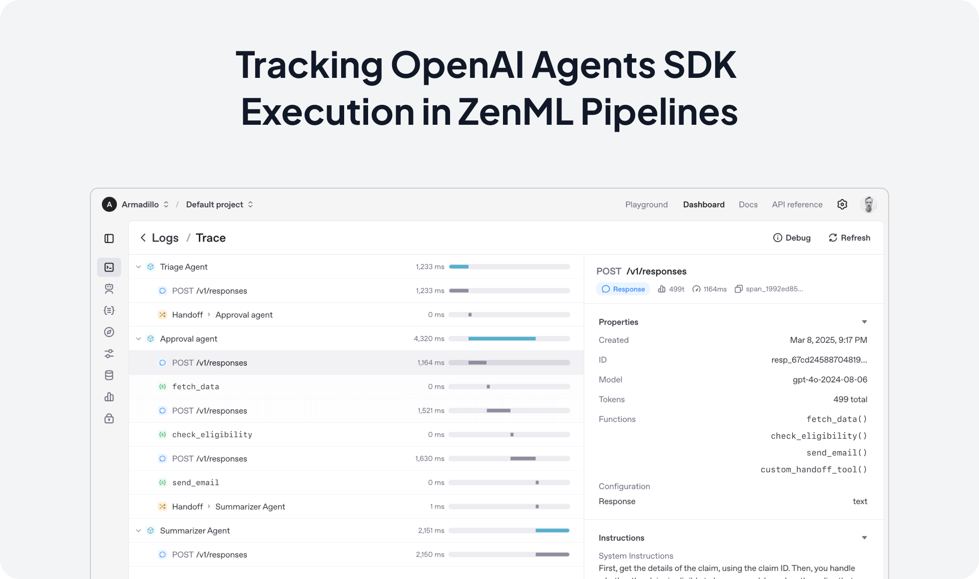 OpenAI Agents SDK integration screenshot