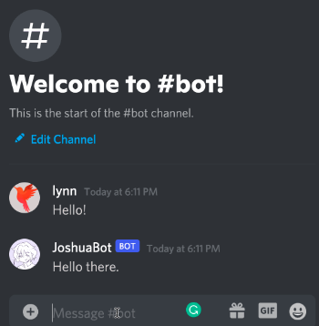 Discord integration screenshot