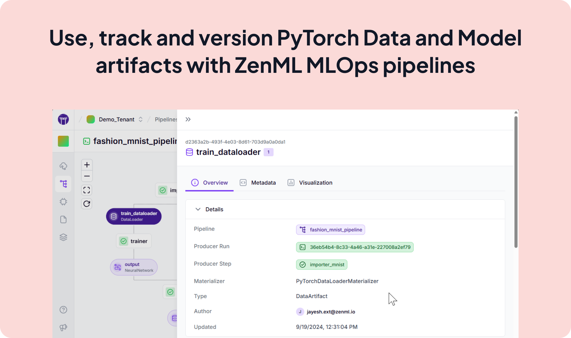 PyTorch integration screenshot