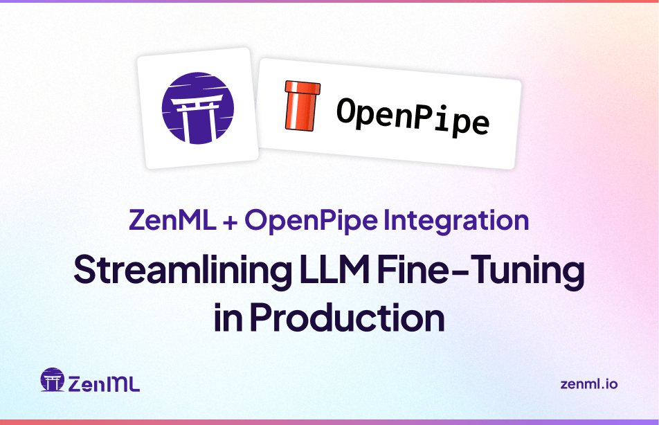 Streamlining LLM Fine-Tuning in Production: ZenML + OpenPipe Integration
